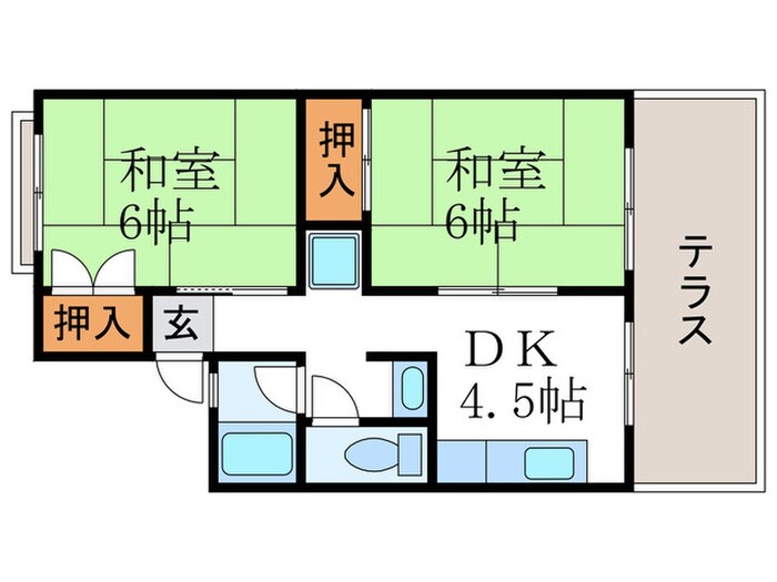 サンサウスヒル竹田の物件間取画像