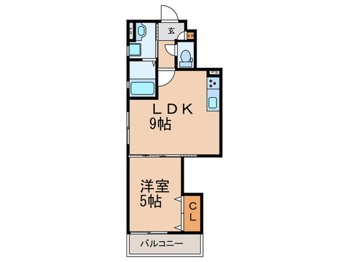 クリエオーレ東住吉Ⅱの物件間取画像