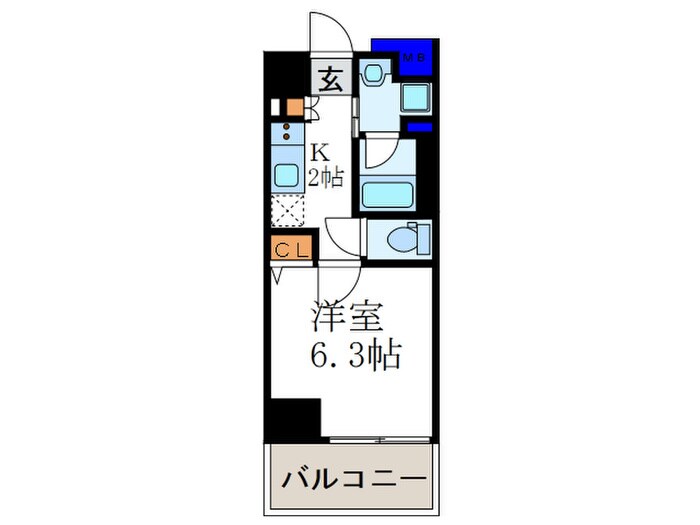 アスヴェル京都西大路御池(402)の物件間取画像