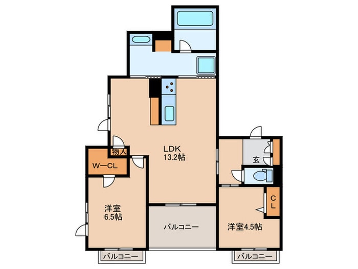 仮）東淀川区・ｼｬｰﾒｿﾞﾝ御崎様邸の物件間取画像