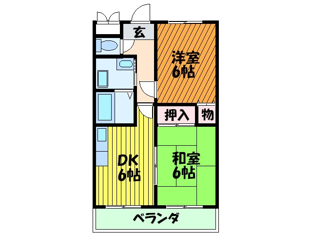 アンジュドール兼光の物件間取画像