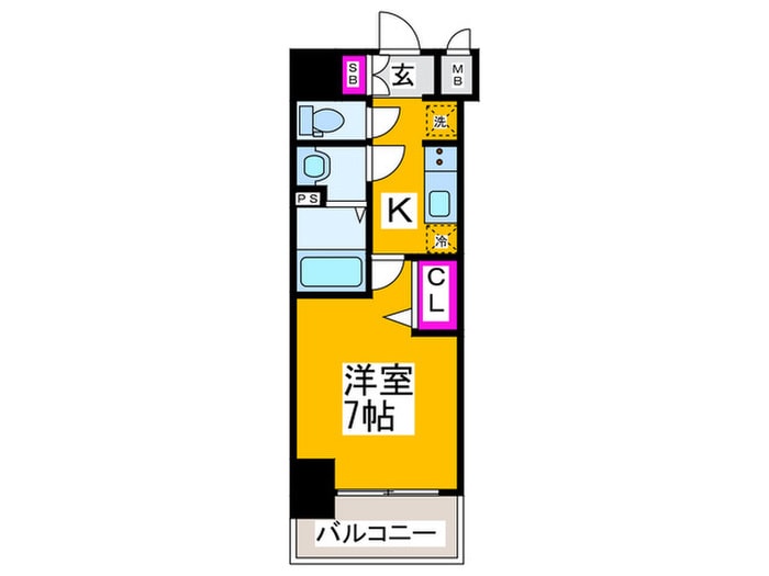 ｽﾜﾝｽﾞｼﾃｨ大阪城ｺｽﾀ(301)の物件間取画像