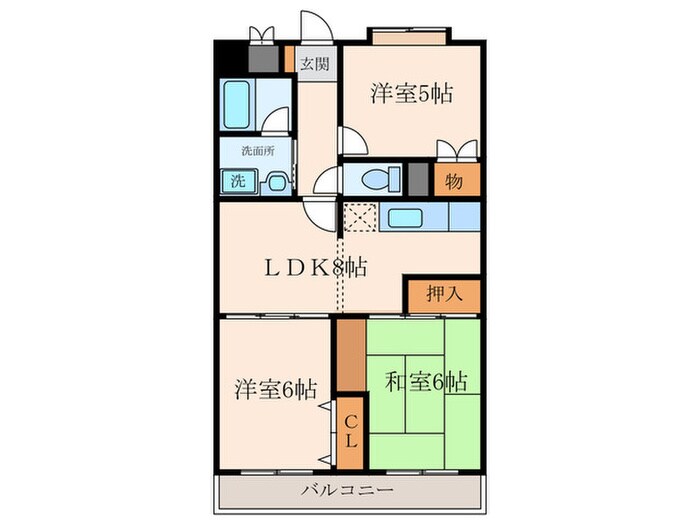 ユニバ－サルタワ－ズの物件間取画像