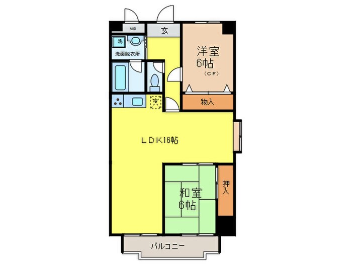 グリ－ンパレス千里中央Ｂ棟の物件間取画像