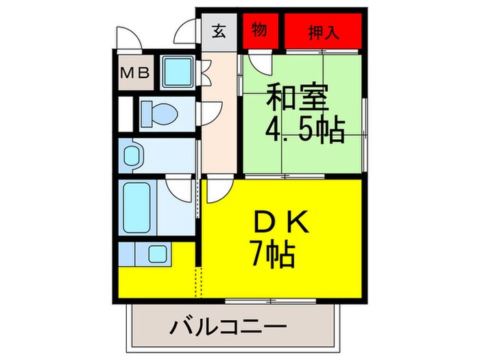 エルヴェ服部の物件間取画像