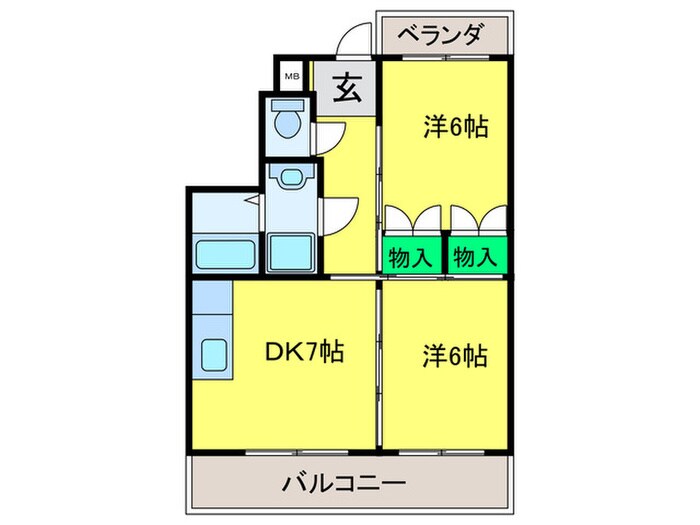 メゾン・ル・ヒ－ルの物件間取画像