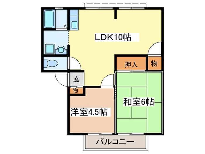 サンライフ岡田の物件間取画像