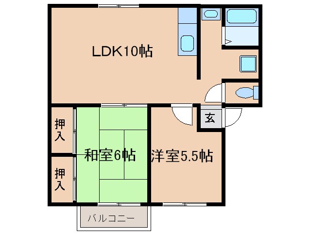 ラッキービレッジの物件間取画像