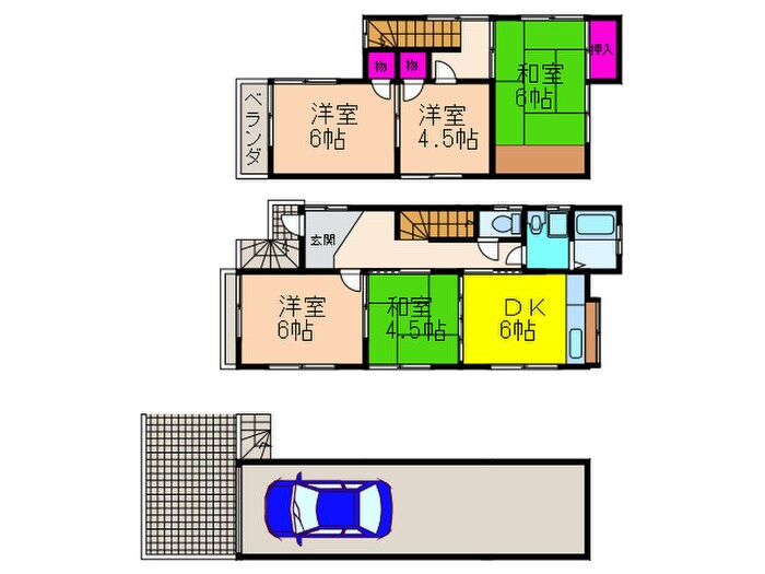 栗ヶ丘町戸建の物件間取画像