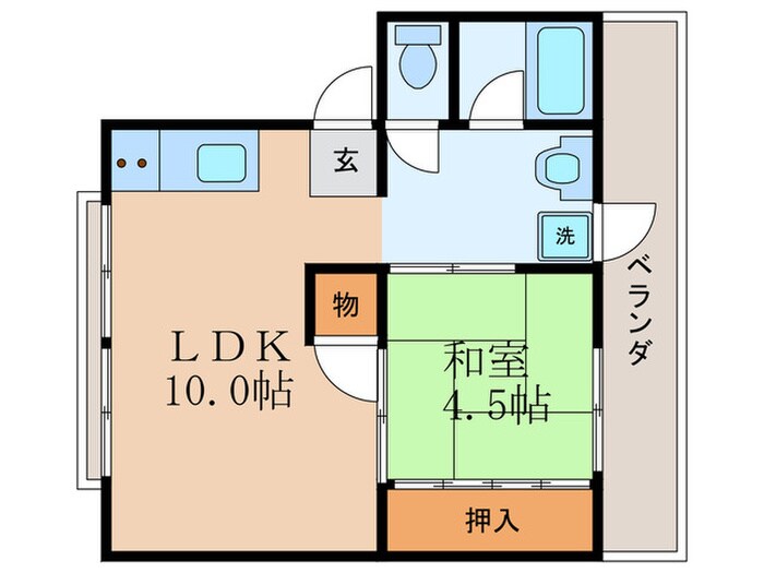 山伴マンションの物件間取画像