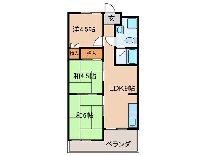 サンハイツホリウチの物件間取画像