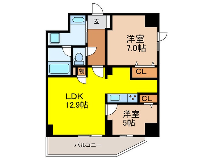 玉造Baseの物件間取画像