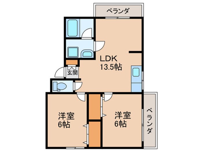 エコーハイツの物件間取画像