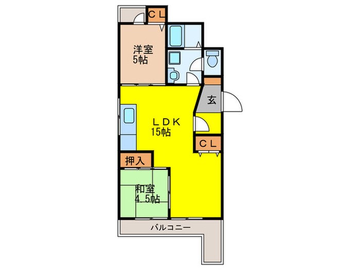 第２ユ－ロハイツ東豊中の物件間取画像