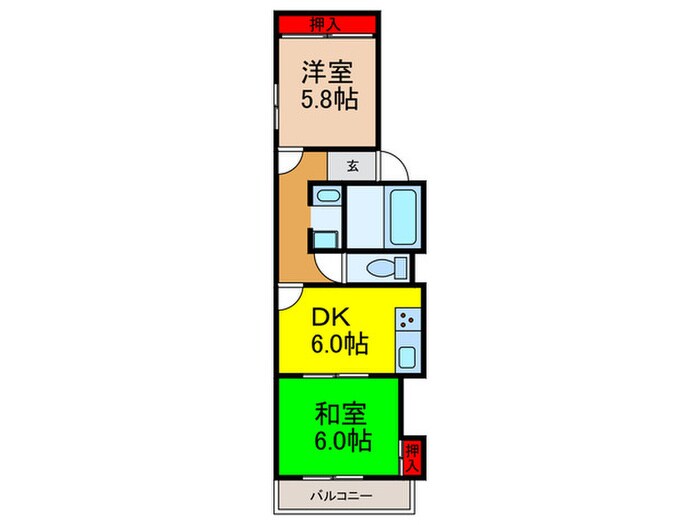 シャロ－ム長田の物件間取画像