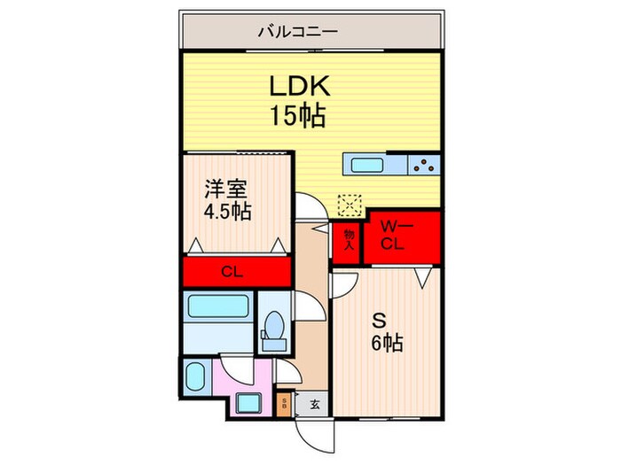 グローリードミール天神の物件間取画像