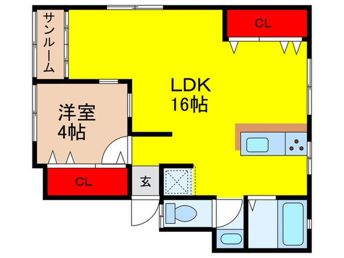 三隆（1）コ－ポラスの物件間取画像