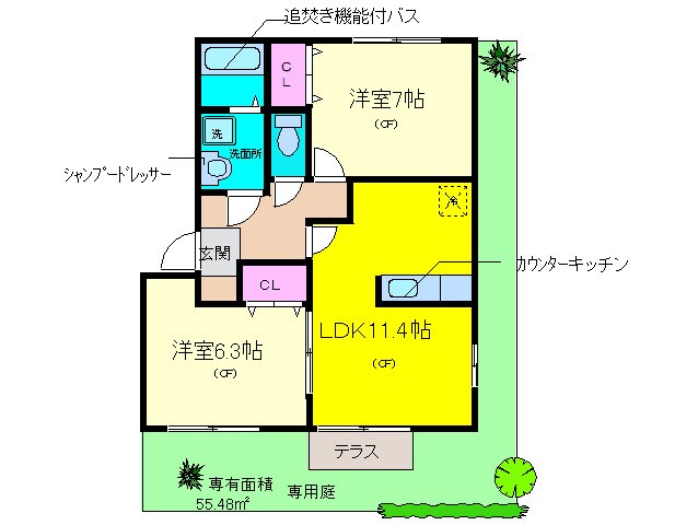 ケイズフレアＮの物件間取画像