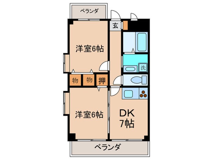 クオーレ名木の物件間取画像