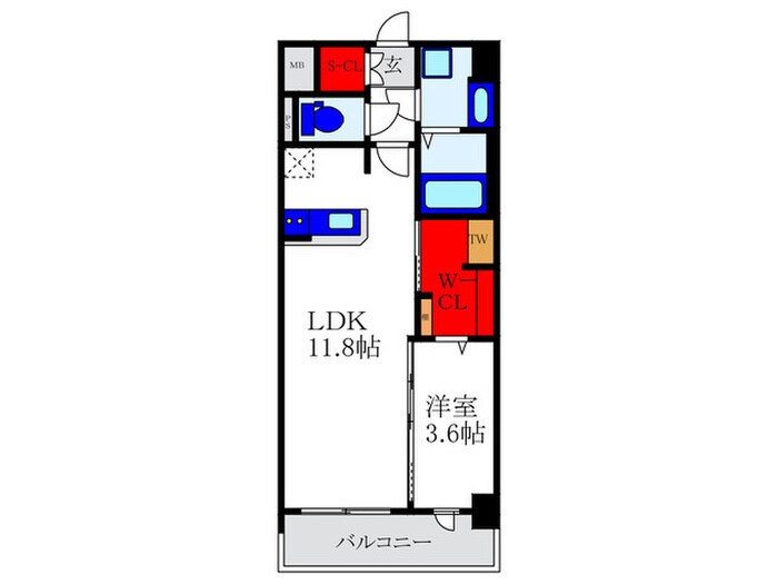 コンフォール中桜塚の物件間取画像