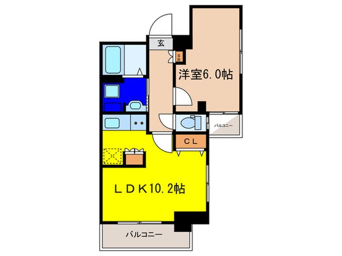 EP京都ｽﾃｰｼｮﾝﾚｼﾞﾃﾞﾝｼｬﾙ(602)の物件間取画像