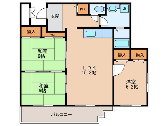 パティオ宝塚の物件間取画像