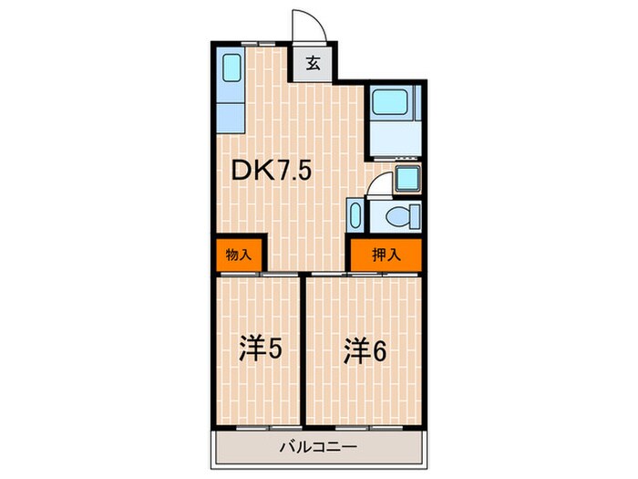 グリーンヒル舞子Ｂ棟の物件間取画像