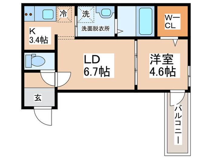 フジパレス堺もずV番館の物件間取画像