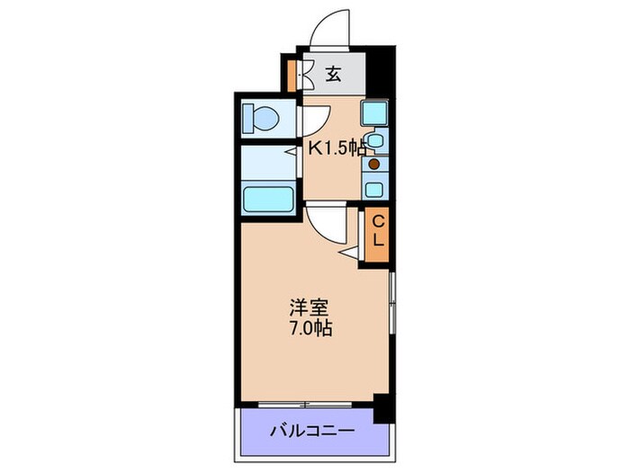 エスリード新梅田（204）の物件間取画像