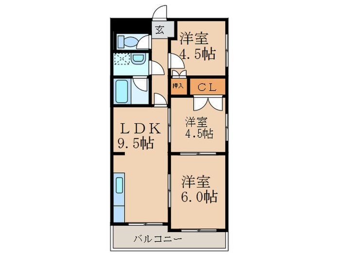 ハイツクワタの物件間取画像