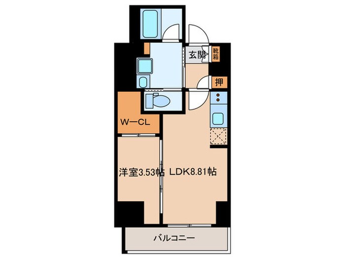 シーズンフラッツ靭本町の物件間取画像