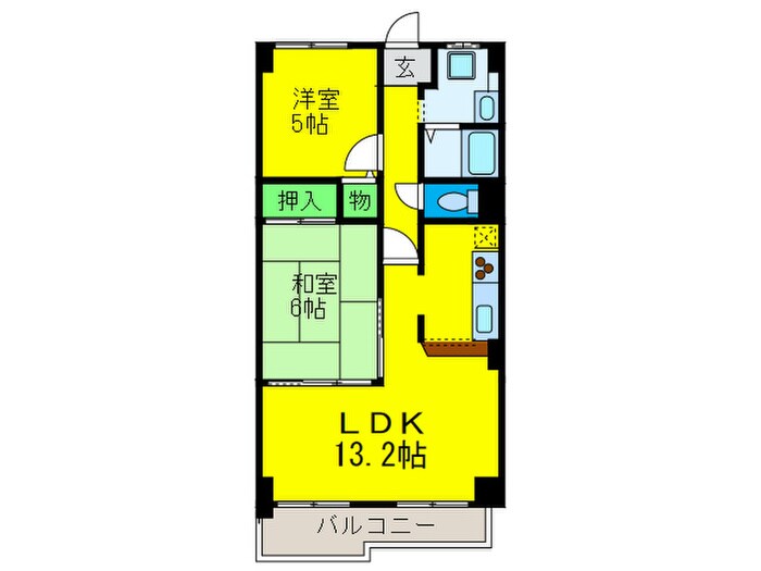 グランドール北野田の物件間取画像