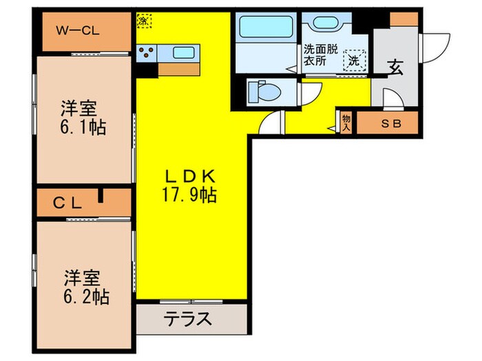 ｃｉｅｌｏ　ｓｔｅｌｌａｔｏの物件間取画像