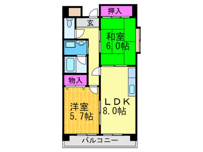 ラ・モードＮＩＳＨＩＫＡＷＡⅠの物件間取画像