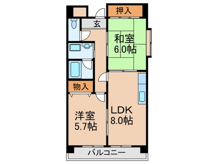 ラ・モードＮＩＳＨＩＫＡＷＡⅠの物件間取画像