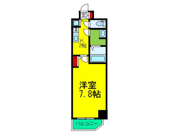 プレサンス梅田東ベータ(1404)の物件間取画像