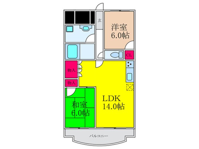 セントポ－リア東豊中の物件間取画像