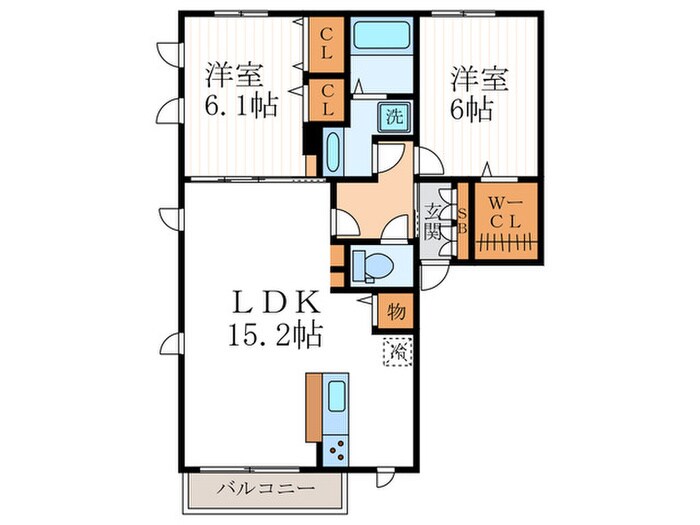 Burs wood　A棟の物件間取画像