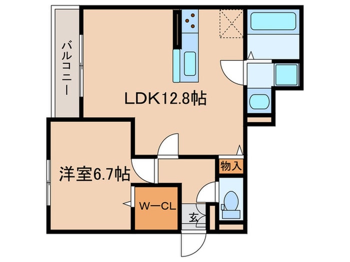 アルコイリス上筒井の物件間取画像