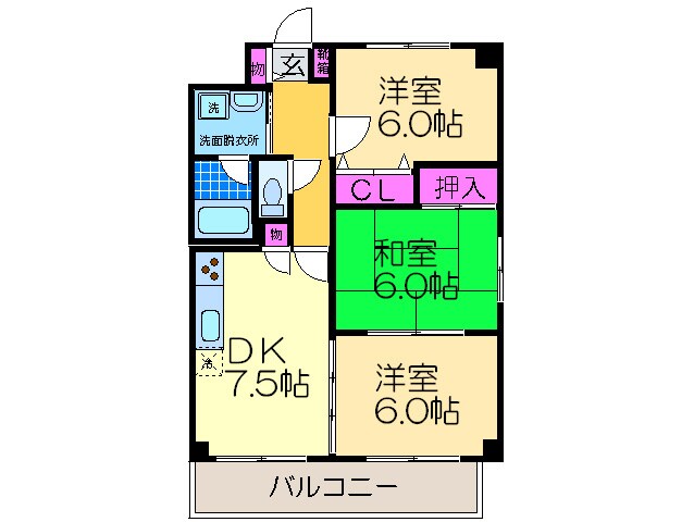 レグルス北池の物件間取画像