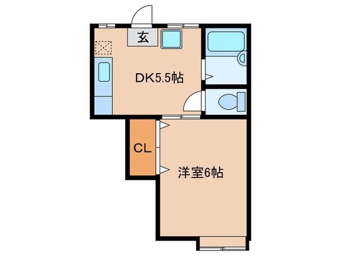 港晴ハイツの物件間取画像