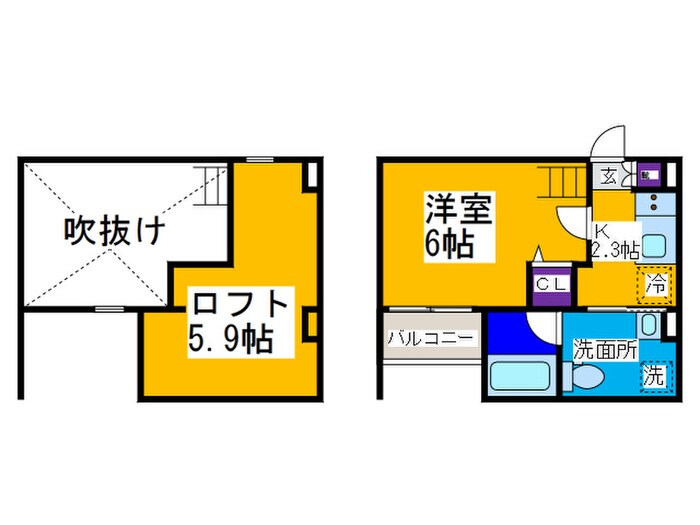 ラ・フォンテ新在家の物件間取画像