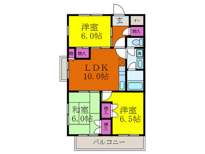 ゼンコウコ－ポラス６の物件間取画像