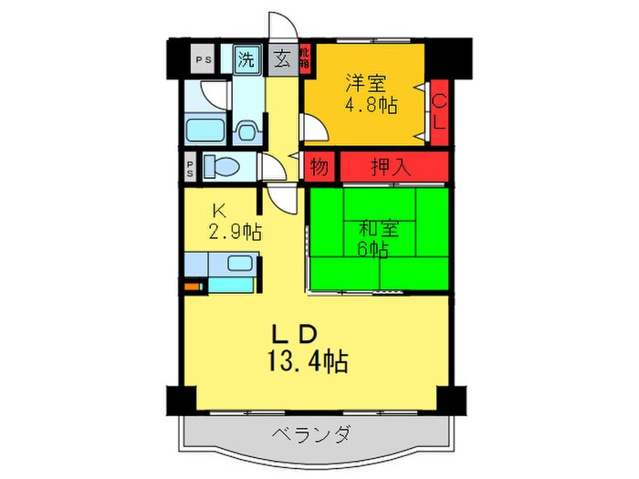 エクセレントバ－ツの物件間取画像