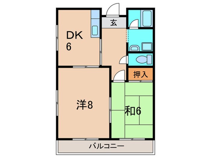 蓬莱マンションの物件間取画像