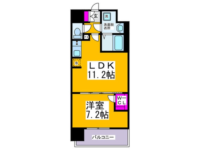 S-RESIDENCE日本橋Qualierの物件間取画像