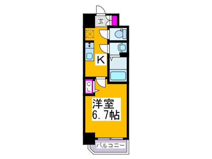 スプランディッド難波元町DUEの物件間取画像