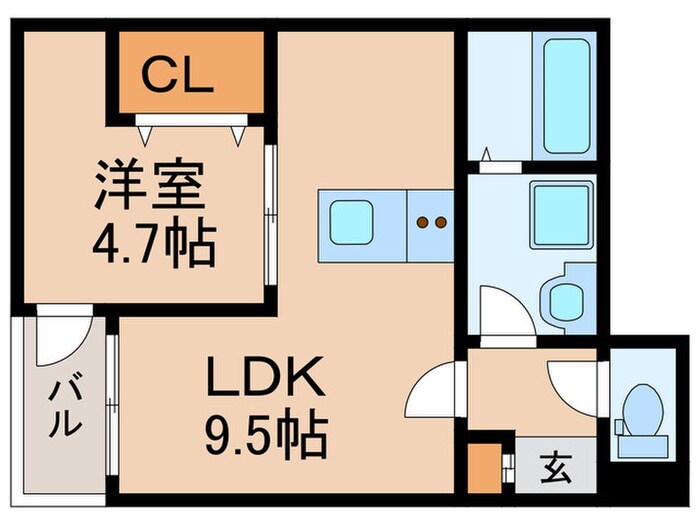 Mew Style Apartmantsの物件間取画像