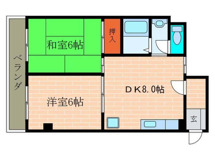 メゾン八条の物件間取画像