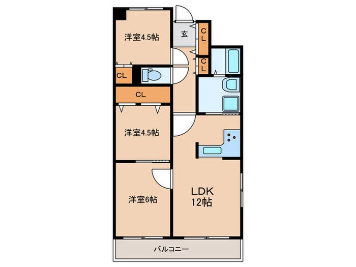 ファミールハイツ八尾B棟(515)の物件間取画像